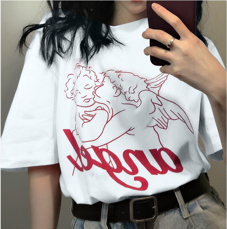 2021 new short-sleeved T-shirt women's summer Korean student loose large size t-shirt top tees