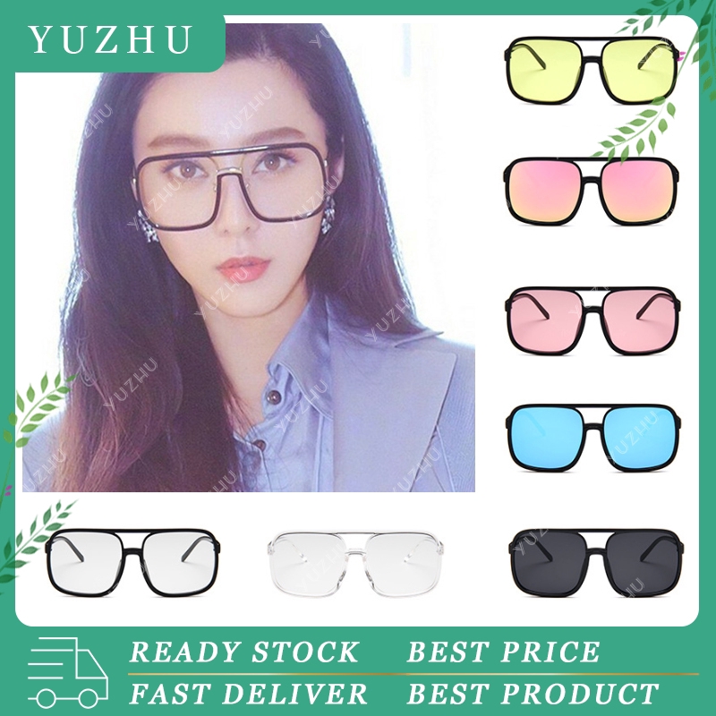 Kính Mát Gọng Vuông Chống Tia Uv Phong Cách Retro