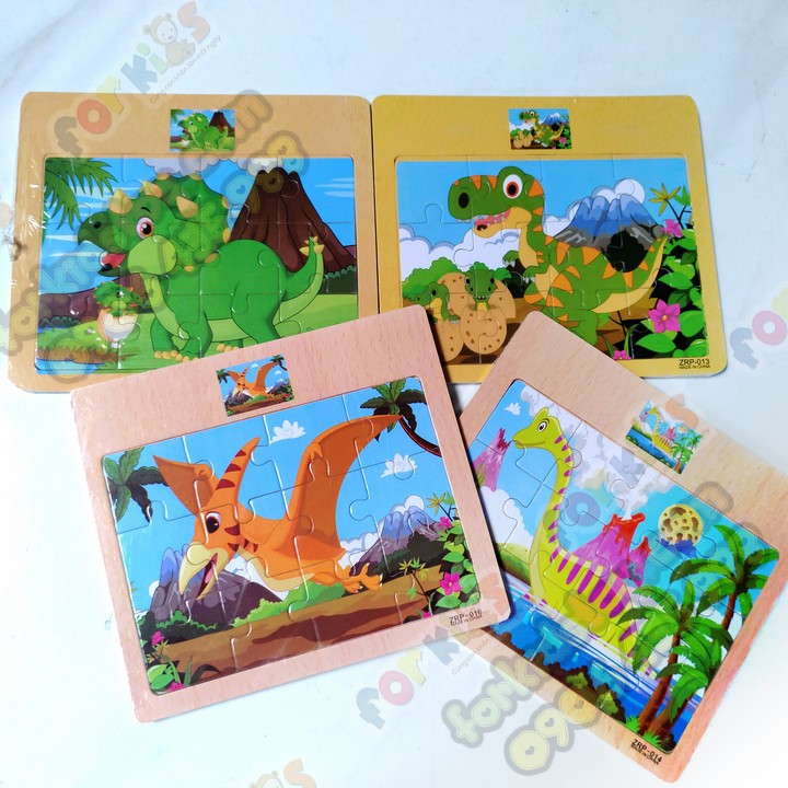 Combo 10 tranh puzzle 12 mảnh giúp bé rèn luyện tư duy