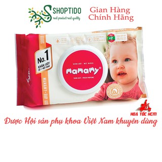 Khăn ướt Mamamy đa năng, an toàn cho cả nhà có nắp 80 - 120 tờ NPP Shoptido