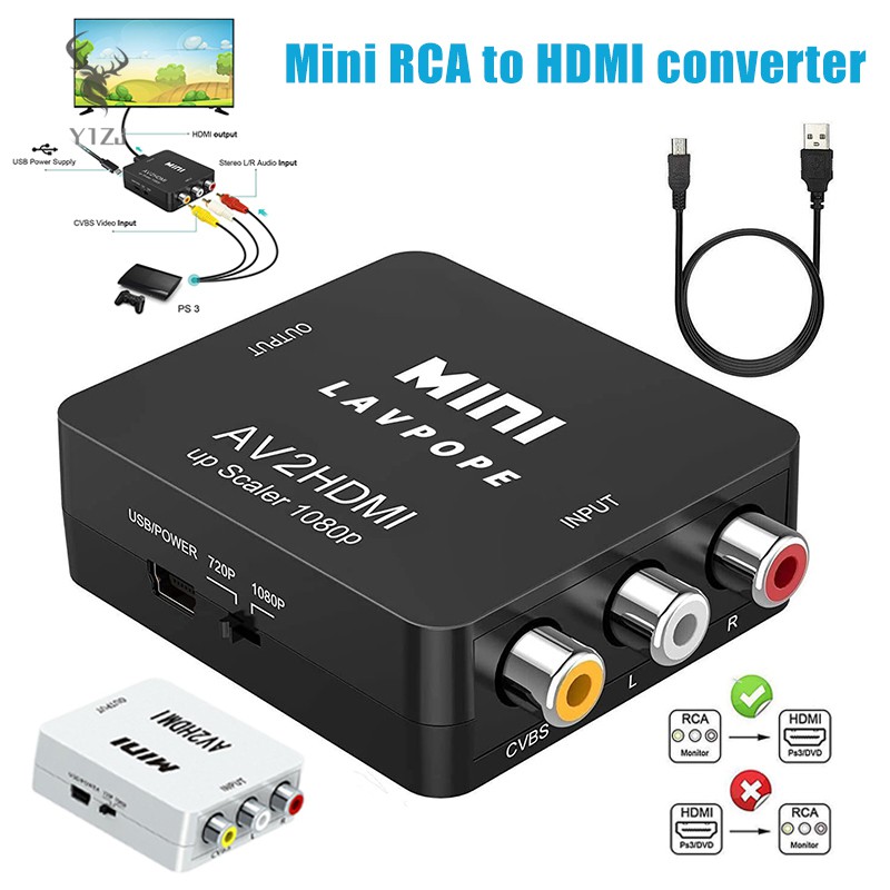 VN Bộ Chuyển Đổi Từ Rca Sang Hdmi 1080p Av Sang Hdmi Và Phụ Kiện