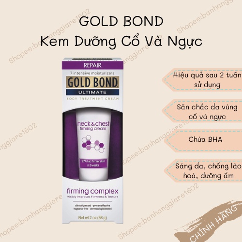 Kem dưỡng da vùng cổ Gold Bond Firming Neck & Chest Cream