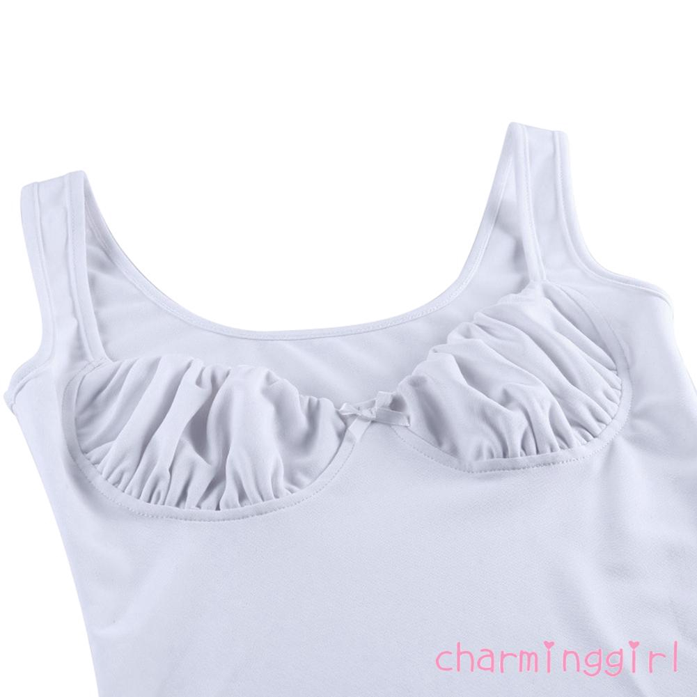 Đầm Sát Nách Cổ Tròn Màu Trơn Cho Bé Gái