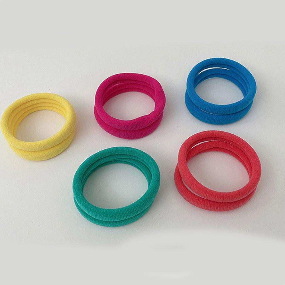 NICKOLAS Dây Buộc Tóc Cao Su Co Giãn Màu Kẹo Ngọt Kiểu Hàn Quốc Cho Bé Giá Đỡ