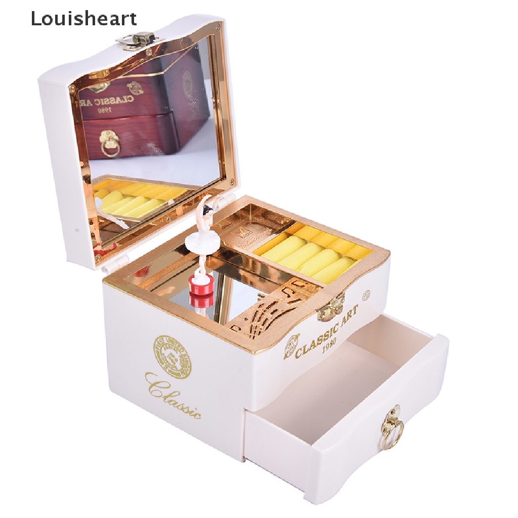 Louisheart Classic Rotating Dancer Ballerina Piano Music Box Clockwork Plastic Jewelr TFG