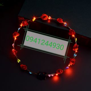 VÒNG HOA ĐỘI ĐẦU KÈM ĐÈN LED