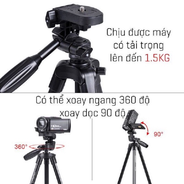 Gậy chụp hình 3 chân Tripod Yunteng 2508 cho máy ảnh điện thoại