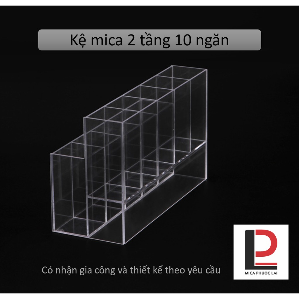 Kệ mica trưng bày bút/ viết nhiều tầng