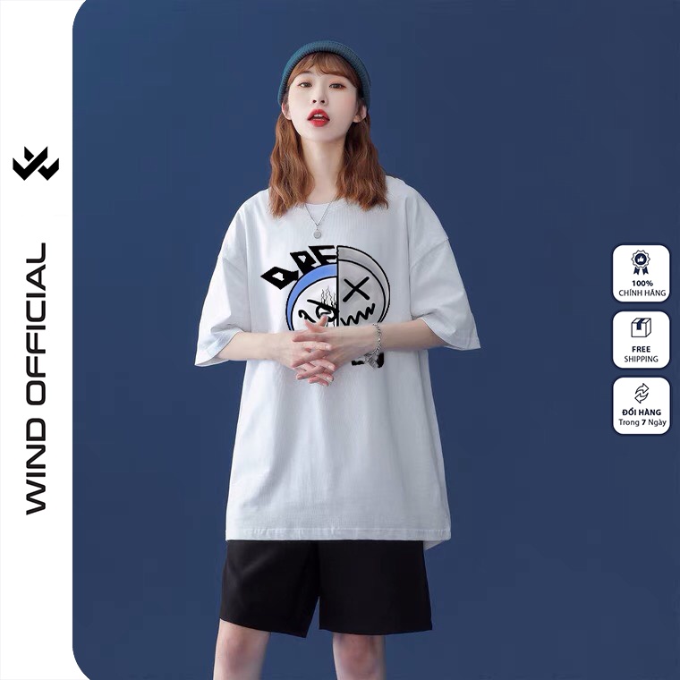 Áo phông tay lỡ unisex W WIND dáng rộng DAYIDS nam nữ ulzzang oversize