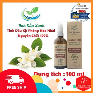 Tinh dầu xịt phòng, xịt ôtô hoa nhài nguyên chất 100ml- chính hãng tinh dầu xanh