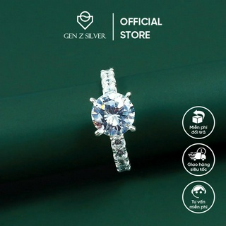 Nhẫn bạc 925 Gen Z Silver nạm đá Cubic Zirconia nhân tạo sang chảnh, lấp lánh NZ5201