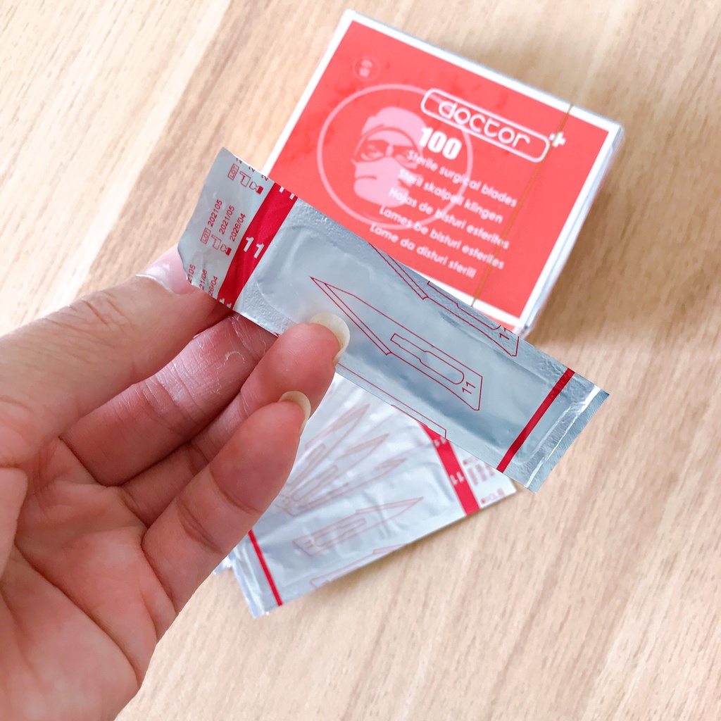 Hộp 100 Dao Nặn Mụn Y Tế, Dao Mổ Số 11, Dao 11