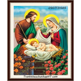 Tranh đá gia đình thánh gia 53*76cm