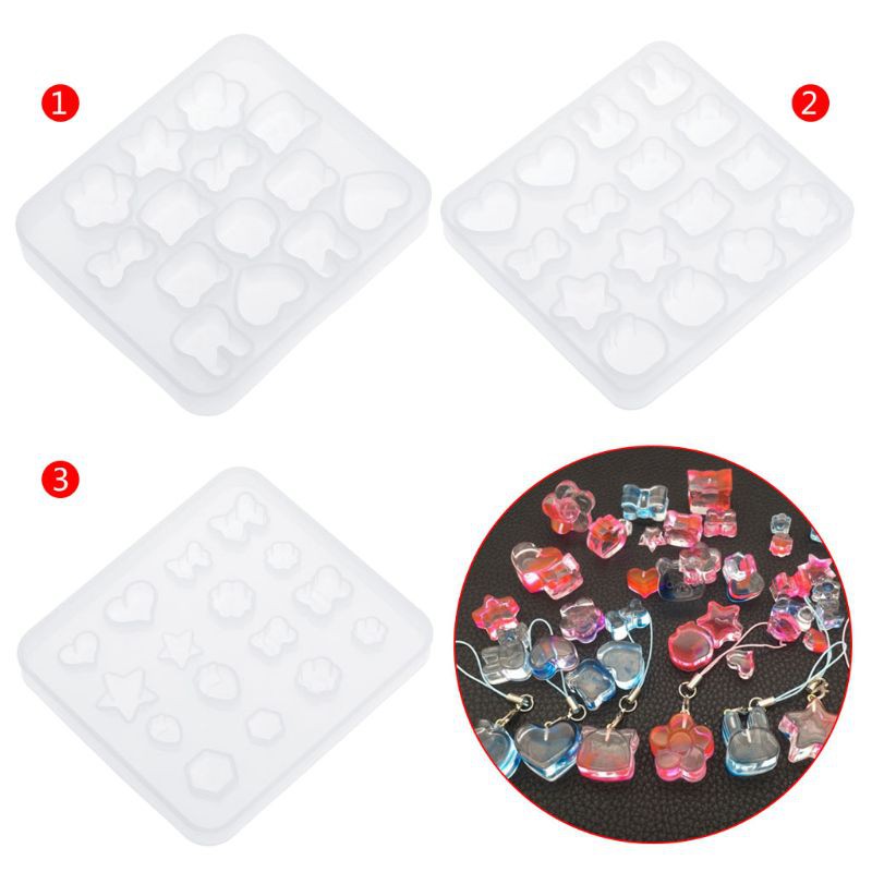 Khuôn Silicon Làm Trang Sức Hình Trái Tim Và Mặt Trăng