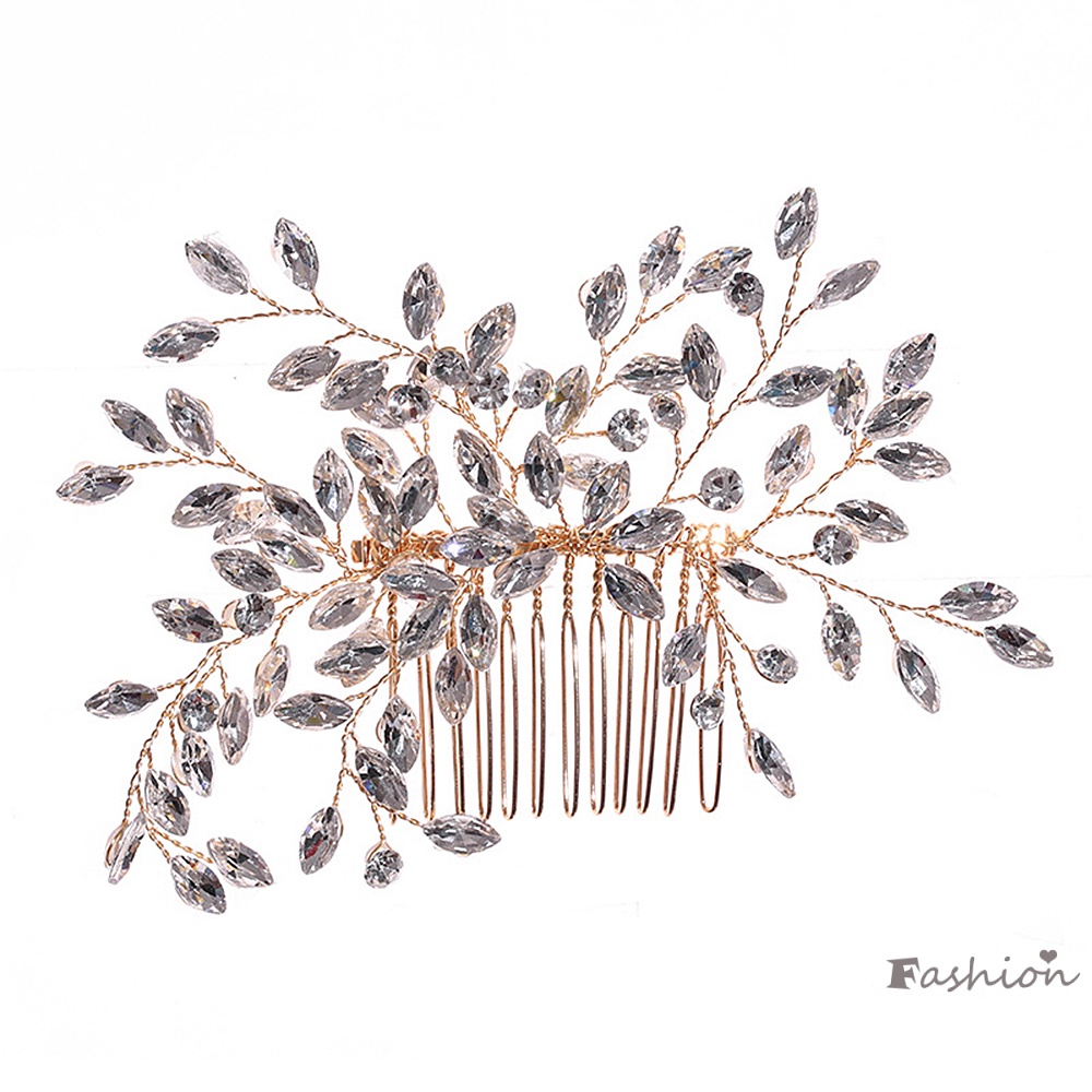 Lược Cài Tóc Hình Hoa Đính Đá Đơn Giản Siêu Bền Cho Nữ