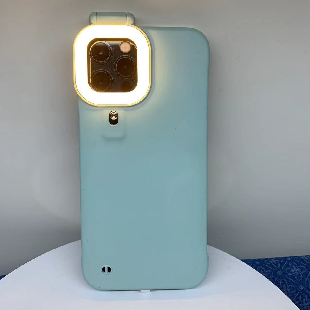 Ốp Điện Thoại Có Vòng Đèn Nhấp Nháy Cho iPhone 12 12Pro