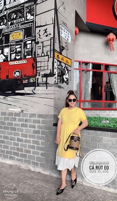 Bigsize Đầm thun đuôi cá rút eo D318 | BigBuy360 - bigbuy360.vn