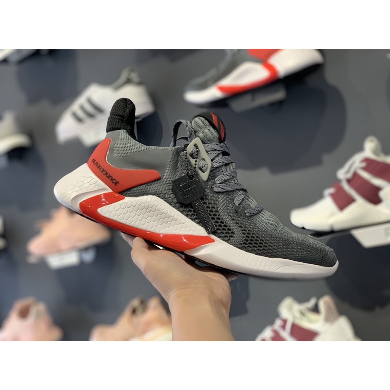 Giày thể thao/ Sneaker Alphabounce 2020 xám đỏ (Full box + tặng kèm tất sneaker )