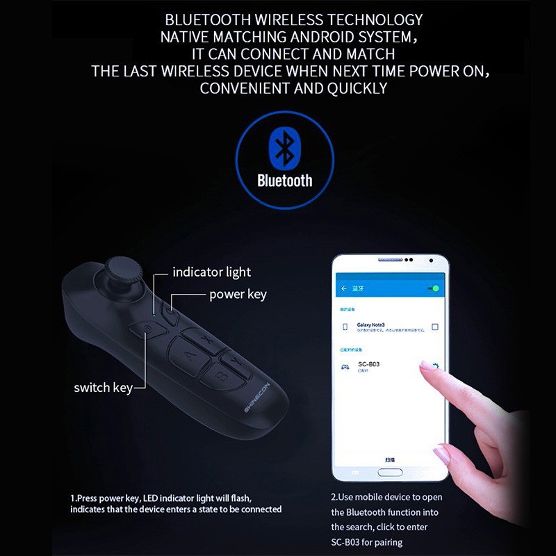 (Đang Bán) Bộ Kính 3d Thực Tế Ảo Kết Nối Bluetooth Cho Điện Thoại