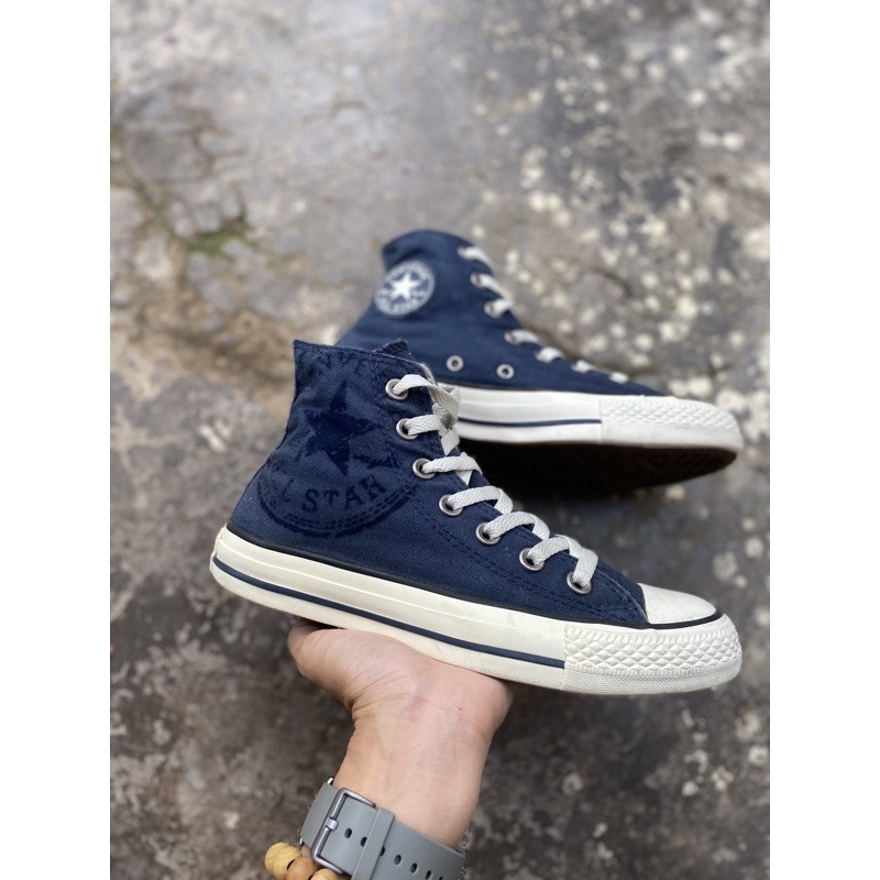 GIÀY SNEAKERS CONVERSE CLASSIC CỔ CAO XAN FULL BOX SIZE 37/22cm(Real 100%/2Hand)