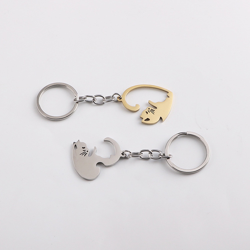 Set 2 Móc Khóa Đôi Hình Trái Tim Khắc Chữ Ý Nghĩa