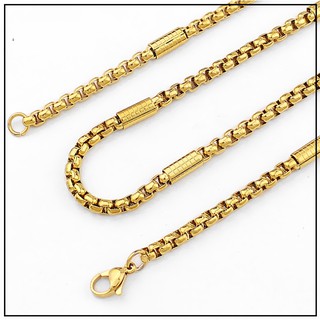 DÂY CHUYỀN INOX NAM MẠ VÀNG THỜI TRANG HQ
