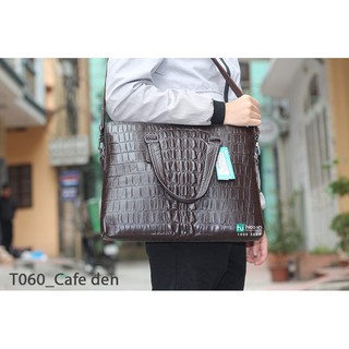 Cặp Da Nam T060 - Thiết Kế Sang Trọng Chất Liệu Da Bò Cao Cấp Dập Vân Cá Sấu | BigBuy360 - bigbuy360.vn