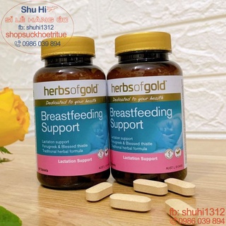 Lợi sữa và kích sữa cỏ cà ri Herbs of Gold Breastfeeding Support cho mẹ sau sinh 60 viên Úc