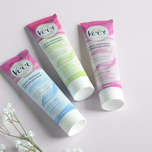 Kem Tẩy Lông Veet Silky Fresh Hair Removal Cream Sensitive Skin 100ml