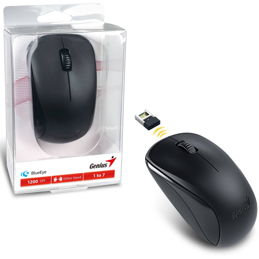 Chuột không dây GENIUS NX-7000 (Đen) Chính hãng