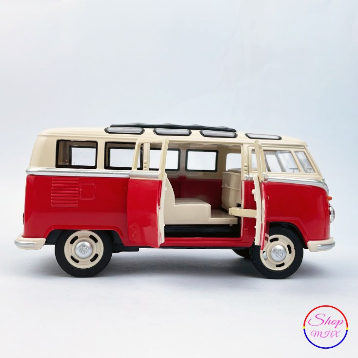 Xe mô hình sắt Volkswagen Bus 1967 TẶNG KÈM BIỂN SỐ tỉ lệ 1:24 hãng MZ