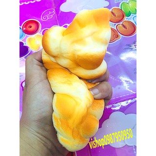 đồ chơi squishy bánh mỳ xoắn 20cm
