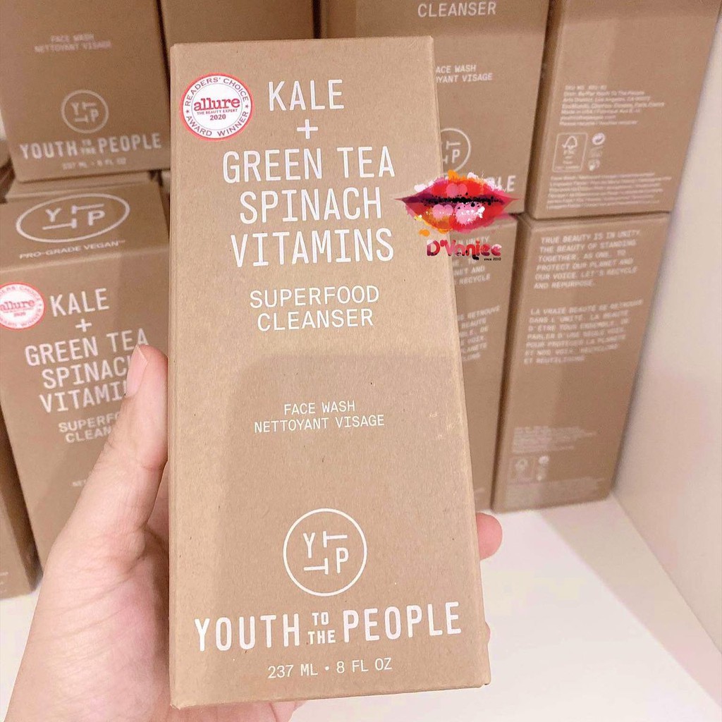 [Mã COS1904 giảm 8% đơn 300K] Sữa Rửa Mặt YOUTH TO THE PEOPLE Kale + Green Tea Spinach Vitamins Superfood Cleanser | BigBuy360 - bigbuy360.vn