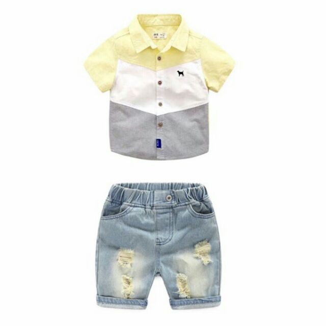 Sale Bộ jeans bé trai