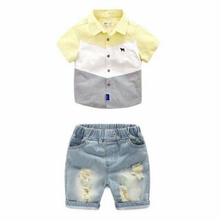 Sale Bộ jeans bé trai