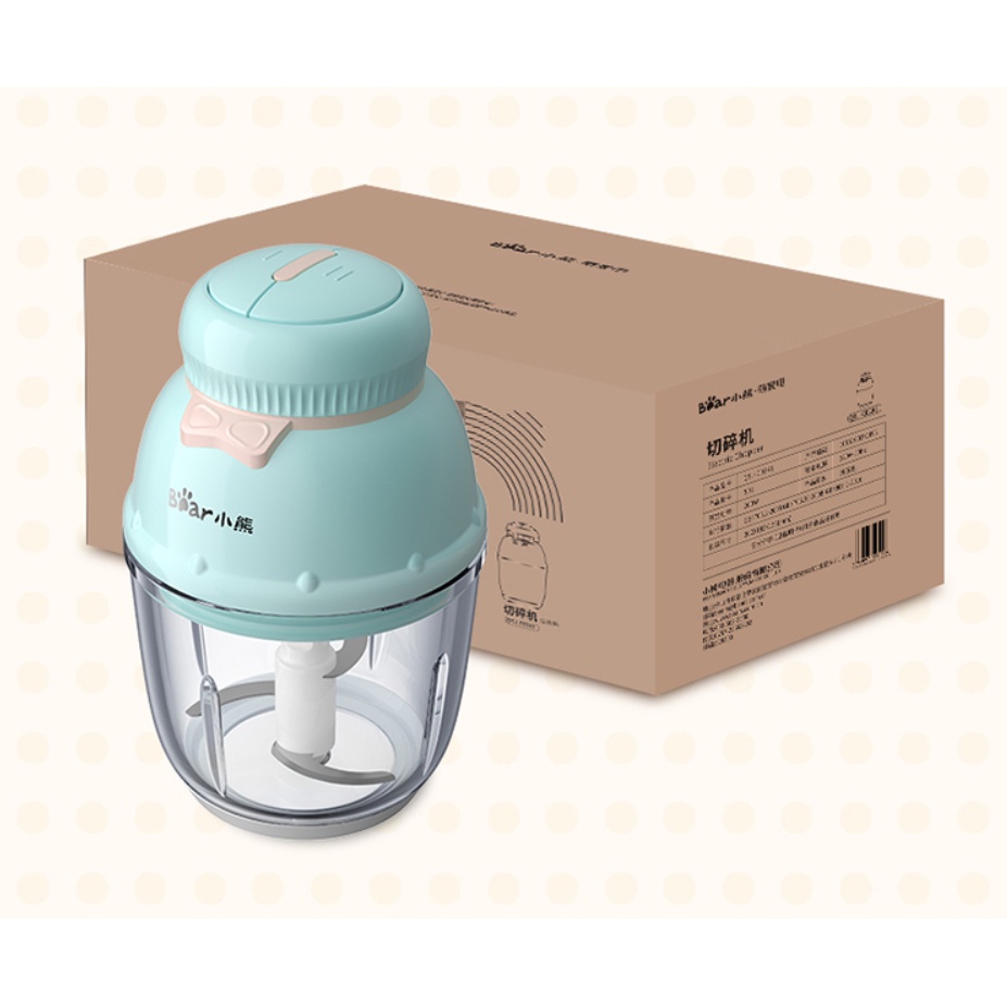 Máy xay thịt Bear QSJ-C02K1, dung tích 0.6L, xay rau, củ, quả, và thức ăn cho bé ăn dặm