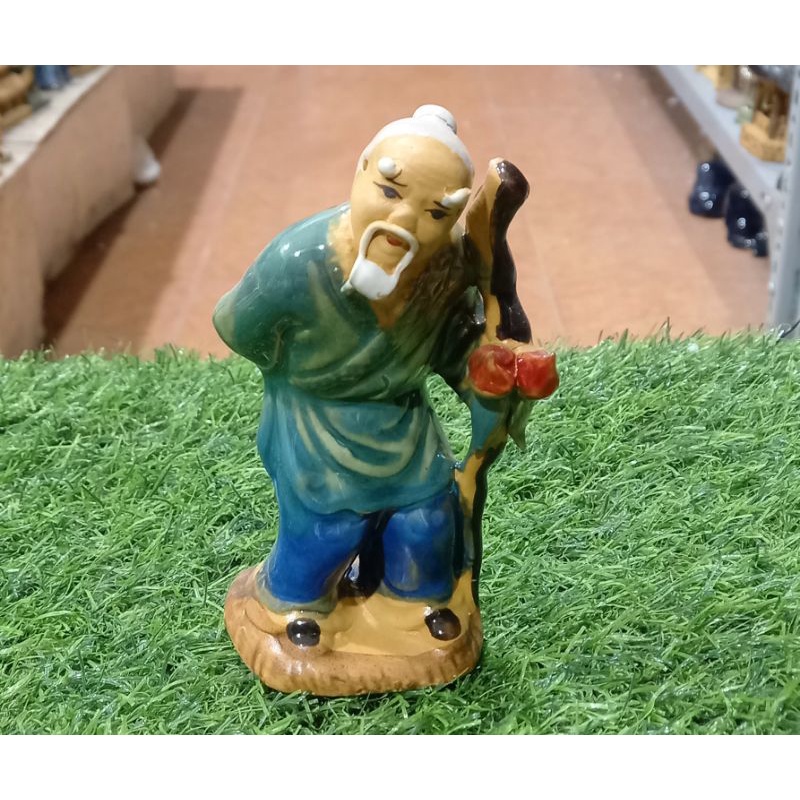 Tượng gốm lão mai trang trí tiểu cảnh,kích thước 7x12cm