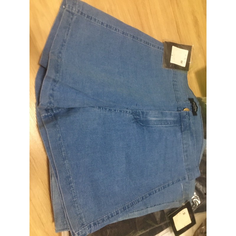 QUẦN SHORT DENIM ÔM LƯNG CAO