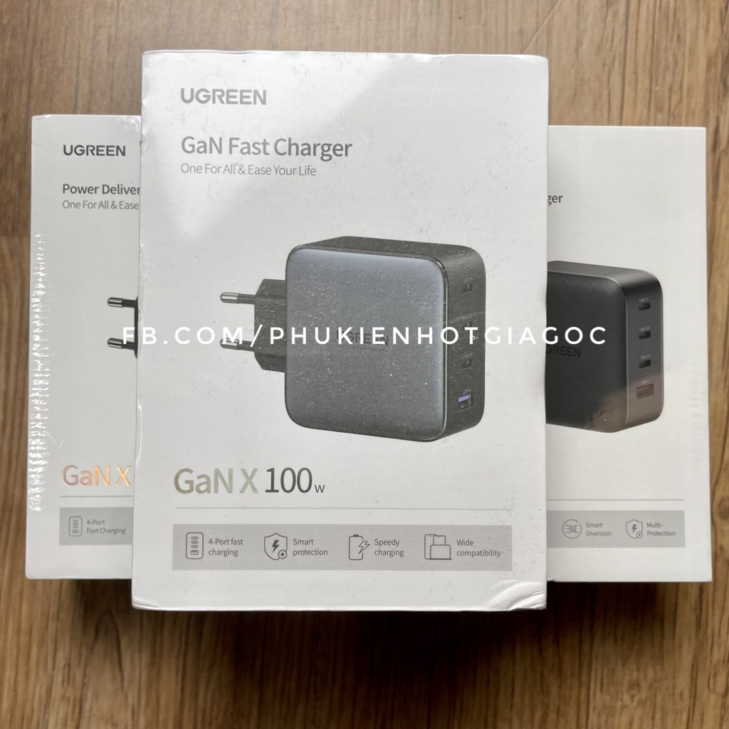 UGREEN củ sạc nhanh GaN 100W / 65 W USB C PD - 4 cổng / 3 cổng USB / sạc nhanh GaN X