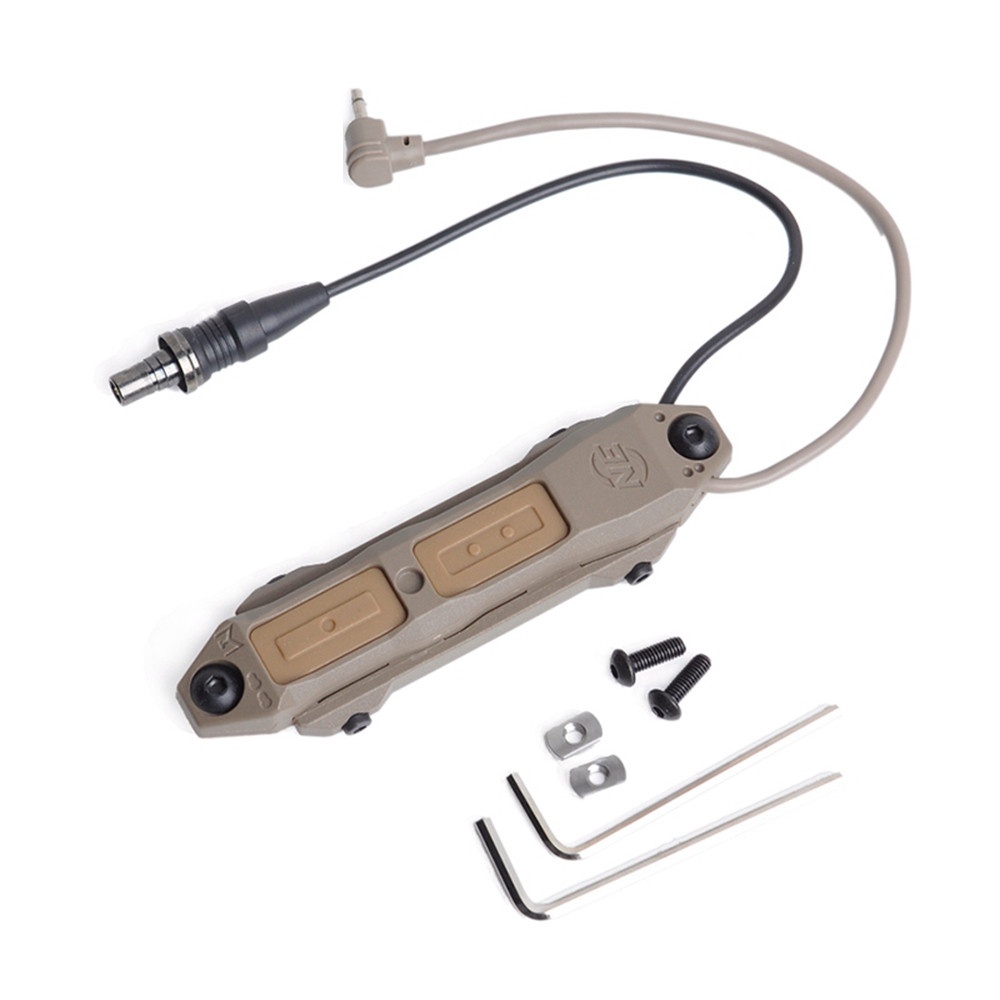 Công Tắc Điều Khiển Áp Suất Kép Phân Hủy Được Cho PEQ 15 Và Đèn Pin (NE04040) SF Và Phích Cắm 2.5mm