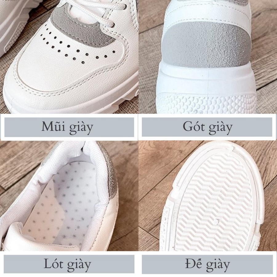 Giày thể thao nữ trắng giày sneaker nữ đế bằng giá rẻ năng động ulzzang - E4E4