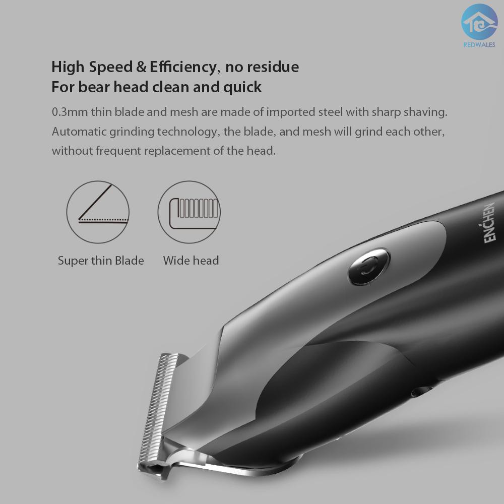 XIAOMI ENCHEN Hummingbird Electric Hair Clipper USB Charging Razor Hair Trimmer With 3 Hair Comb Hai