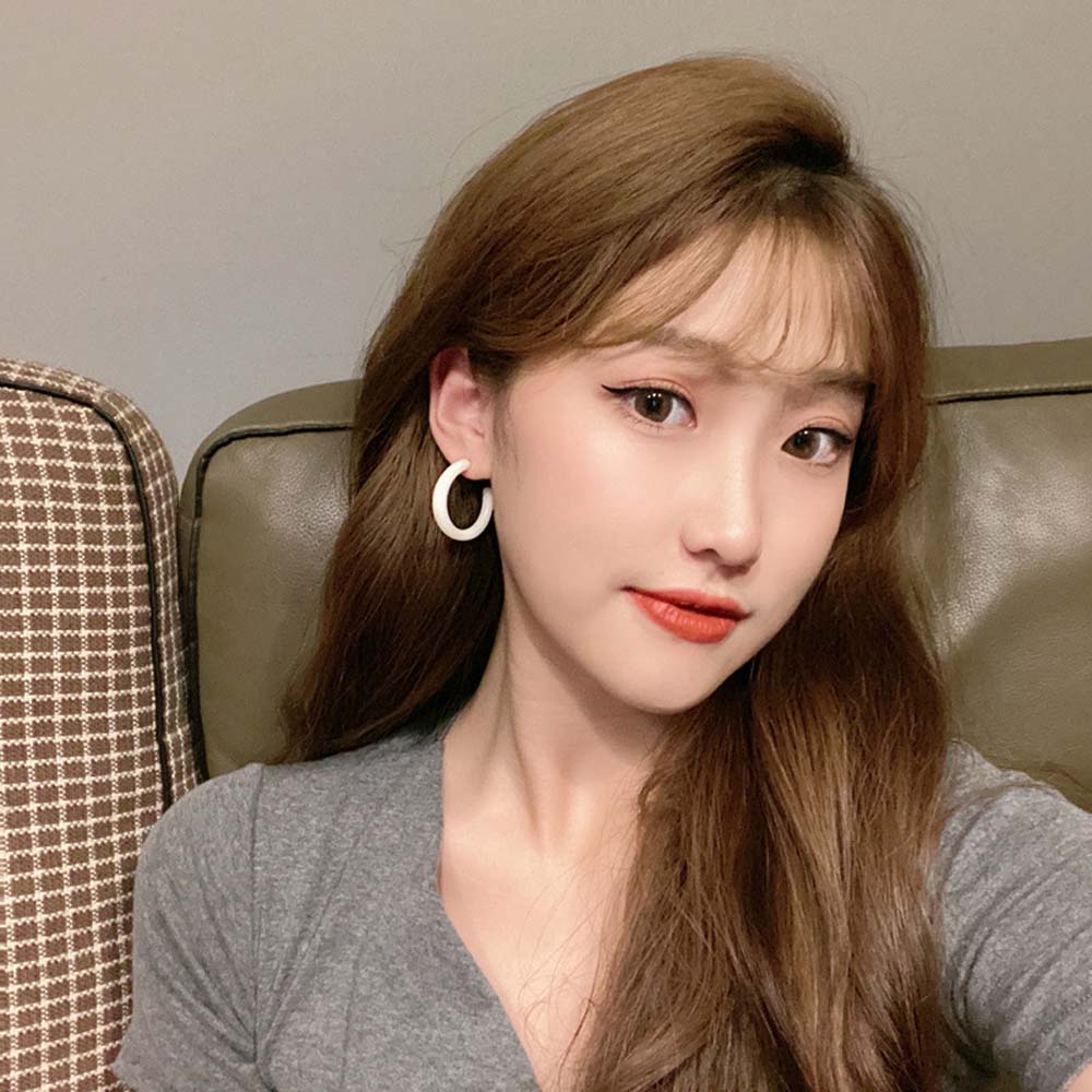 Khuyên Tai Hình Chữ C Thiết Kế Đơn Giản Cho Phụ Nữ