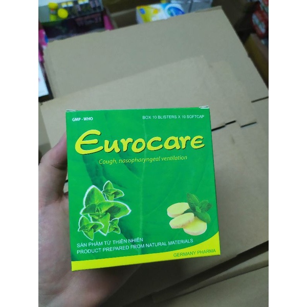 Eurocare 100 viên- Giảm ho thông thoáng mũi họng Euginca