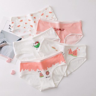 [CHE TÊN 100%] Quần Lót Nữ Cute 03 Quần Chíp Dưa Hấu Chất Cotton Quảng Châu Cao Cấp Sexy Xịn Đẹp Lamodu Shop