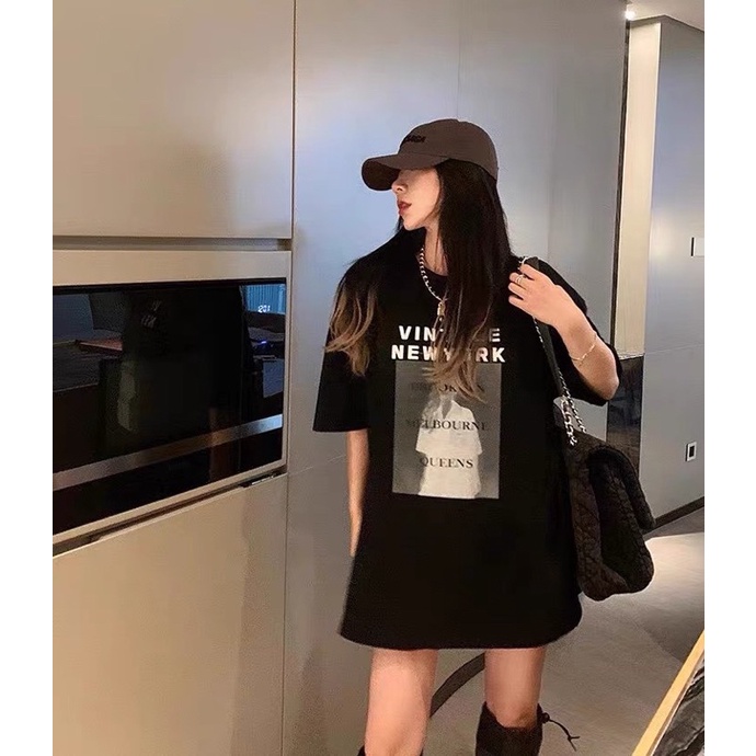 Áo thun áo phông cộc tay unisex nam nữ vintage 3158 chất dày NEWYORK MS 002