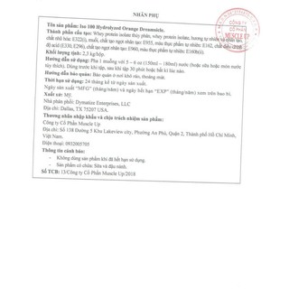 [GIÁ RẺ] Iso100 Whey Protein Tăng Cơ Hydrolyze - 5lbs
