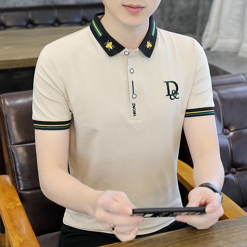 Áo thun polo nam có cổ tay ngắn vải thun cotton cao cấp thêu họa tiết skymen Fashion - ATN01