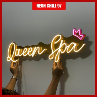 Đèn Neon theo yêu cầu | Nền Alu gương vàng | led neon PVC 6 - 12 cmm | Neon chill 97