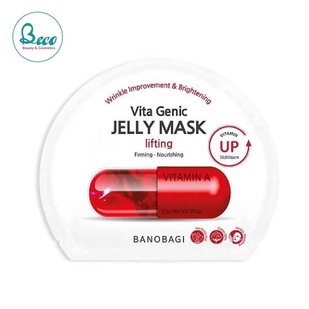 Mặt Nạ Banobagi - Jelly Mask Giấy Vita Genic Viên Thuốc Bổ Sung Vitamin 30ml- miếng đỏ